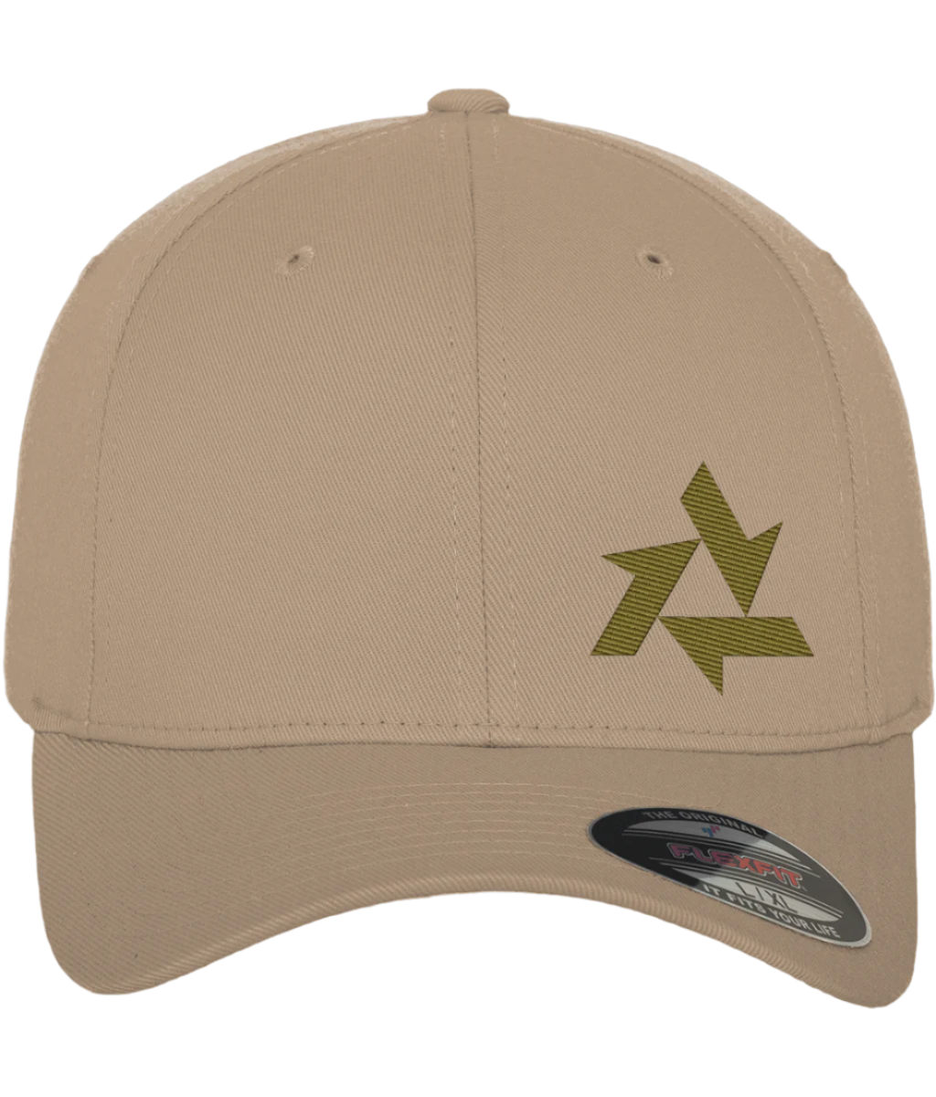 Front view of khaki green baseball cap made from premium fabric, featuring Delta logo embroidery. Part of the Everyday Armour collection by Better Than.