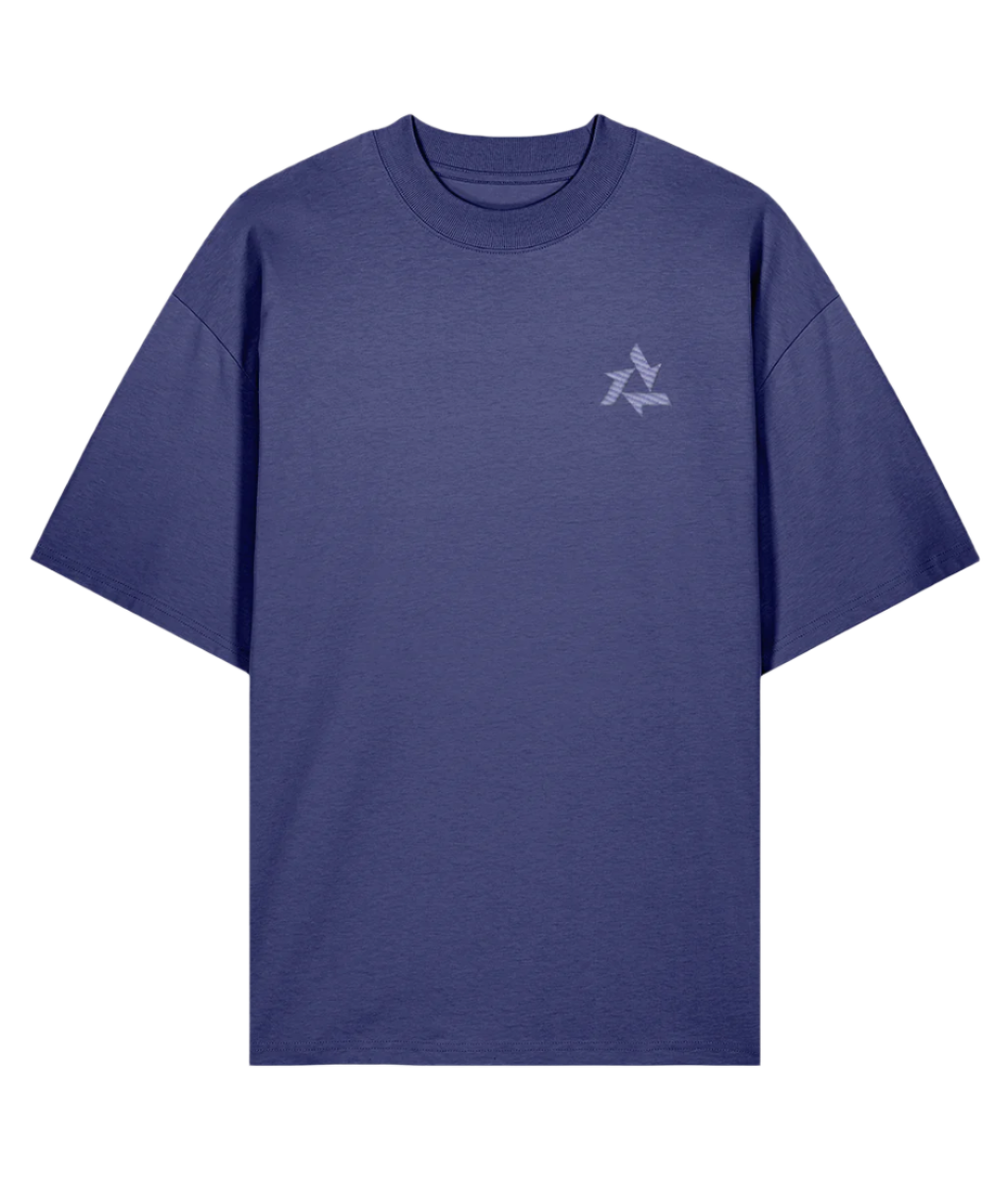 Front view of dusk heavyweight t-shirt made from organic cotton with delta logo embroidery, part of the Everyday Armour collection by Better Than